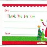 Kids Thank You Postcard for Christmas