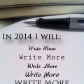 Write more often, write more, daily writing in 2014